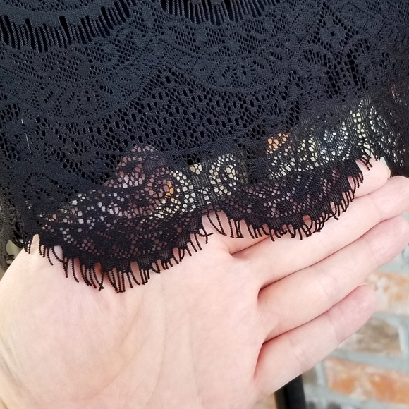 Forever 21 Black Lace Dress Juniors sz Small - Picture 6 of 8